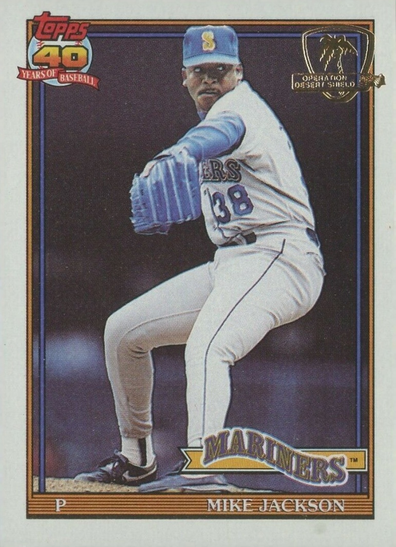 1991 Topps Desert Shield Mike Jackson #534 Baseball Card