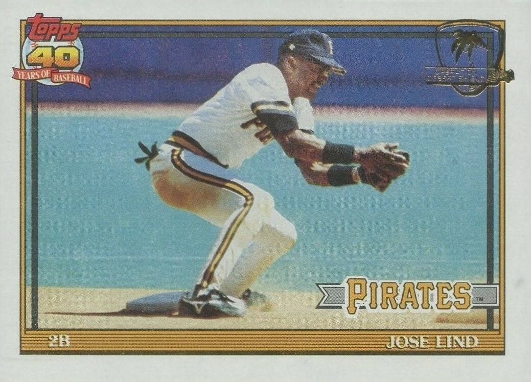 1991 Topps Desert Shield Jose Lind #537 Baseball Card