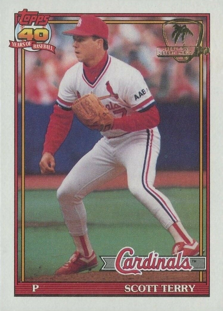 1991 Topps Desert Shield Scott Terry #539 Baseball Card