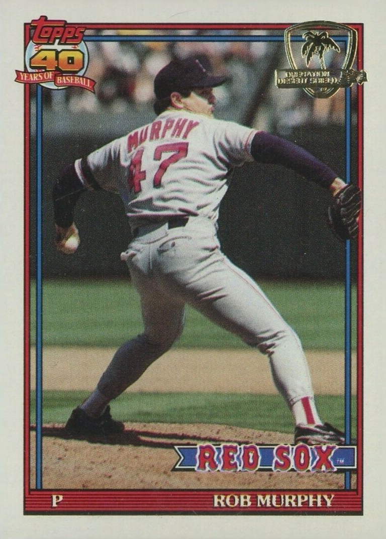 1991 Topps Desert Shield Rob Murphy #542 Baseball Card