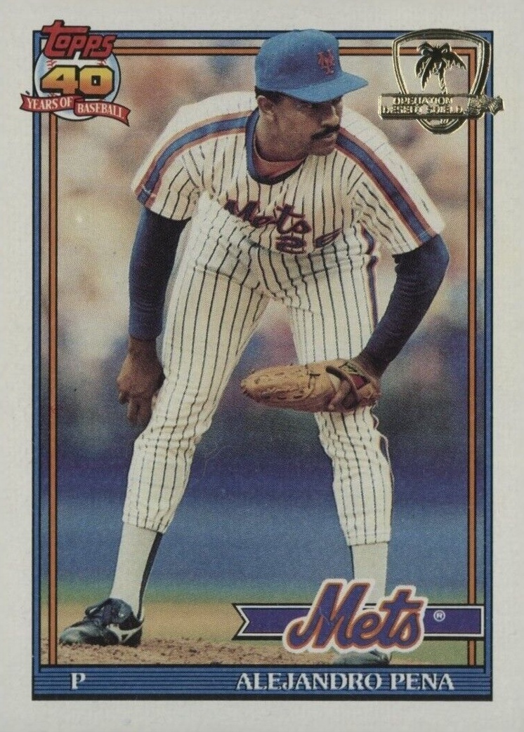 1991 Topps Desert Shield Alejandro Pena #544 Baseball Card