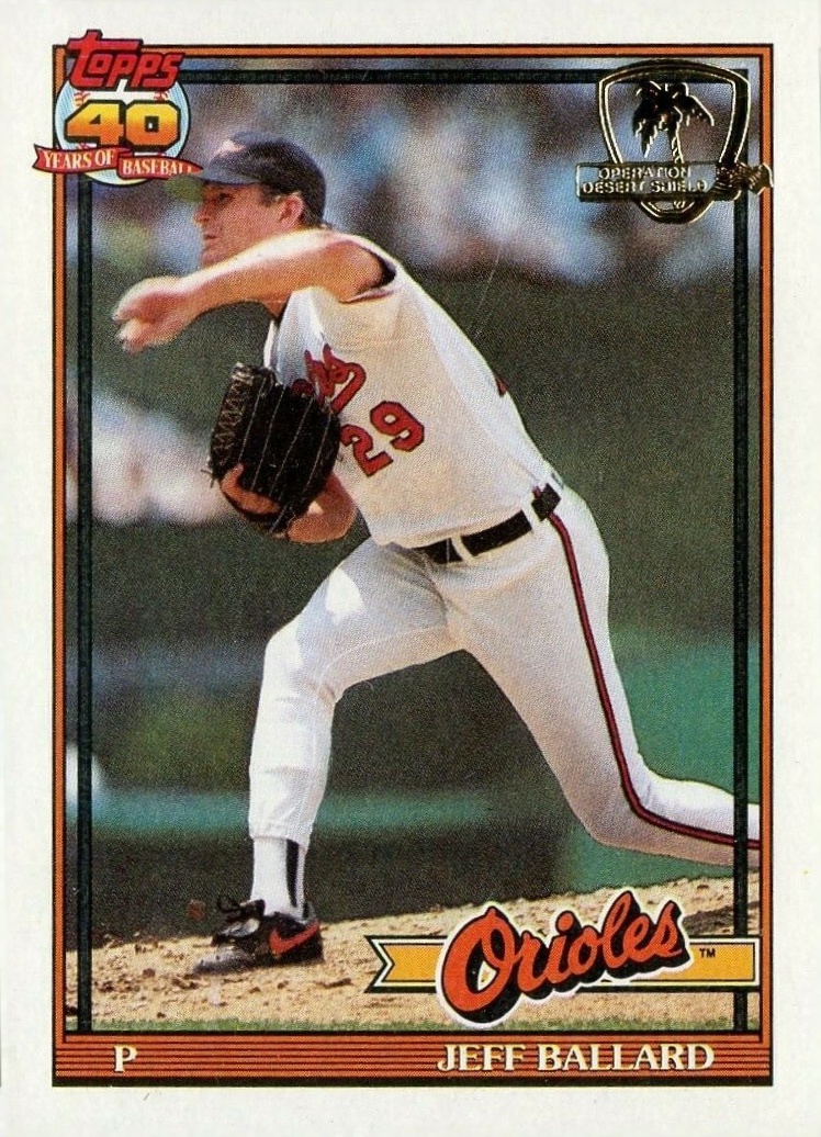 1991 Topps Desert Shield Jeff Ballard #546 Baseball Card