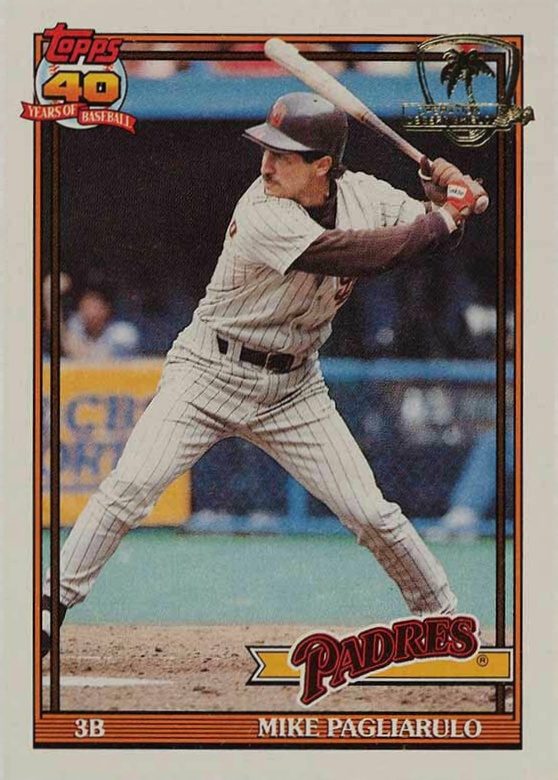 1991 Topps Desert Shield Mike Pagliarulo #547 Baseball Card