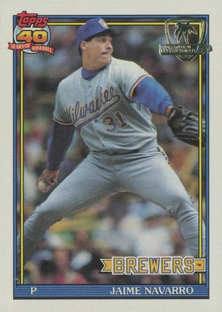 1991 Topps Desert Shield Jaime Navarro #548 Baseball Card