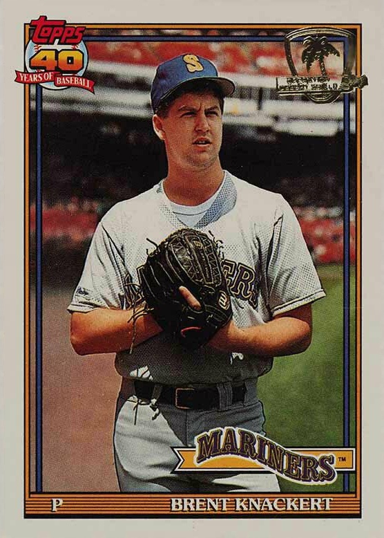 1991 Topps Desert Shield Brent Knackert #563 Baseball Card