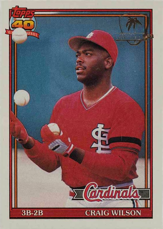 1991 Topps Desert Shield Craig Wilson #566 Baseball Card