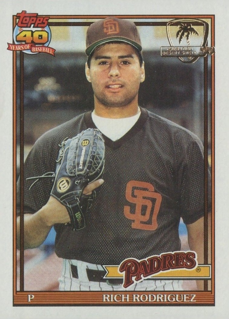 1991 Topps Desert Shield Rich Rodriguez #573 Baseball Card