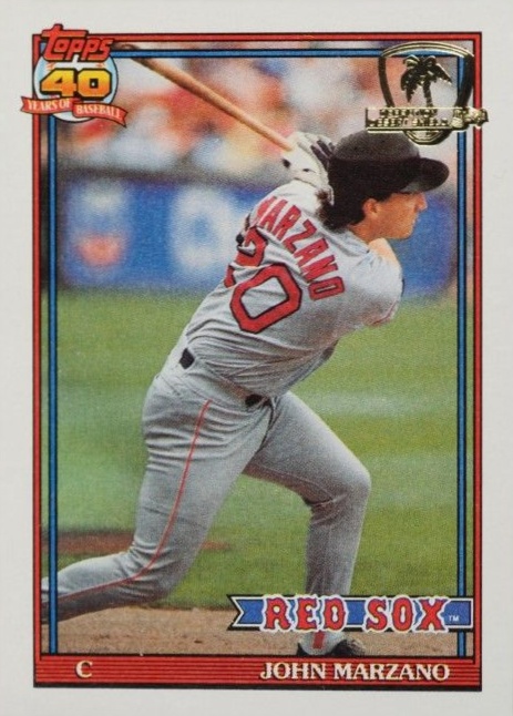 1991 Topps Desert Shield John Marzano #574 Baseball Card