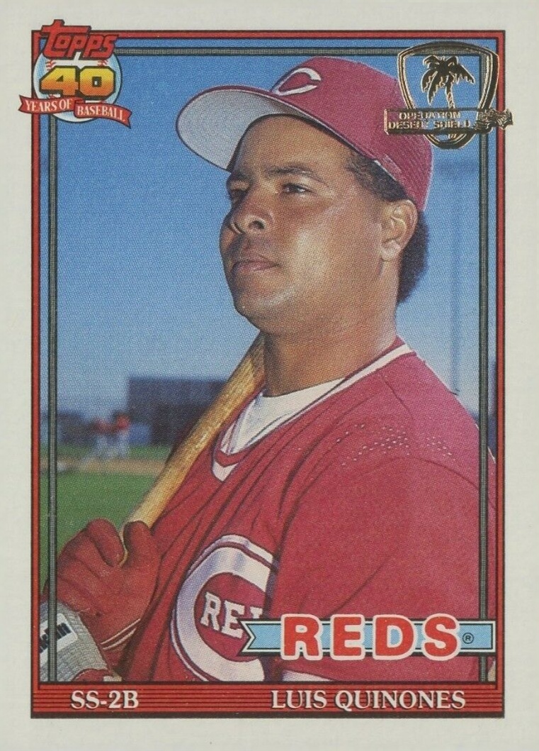 1991 Topps Desert Shield Luis Quinones #581 Baseball Card