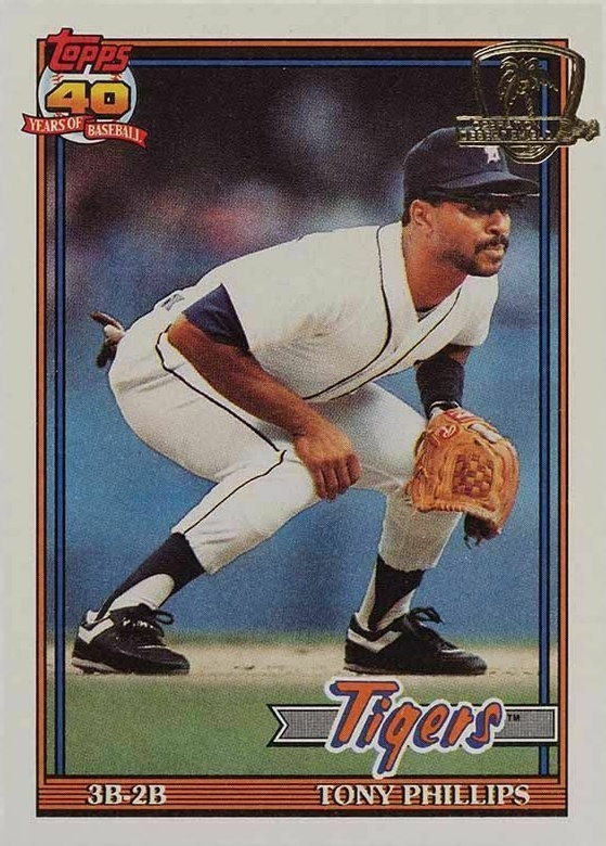 1991 Topps Desert Shield Tony Phillips #583 Baseball Card