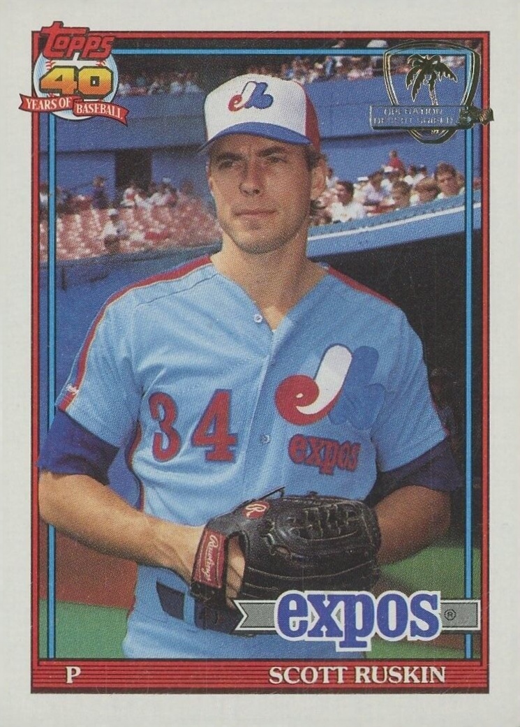 1991 Topps Desert Shield Scott Ruskin #589 Baseball Card