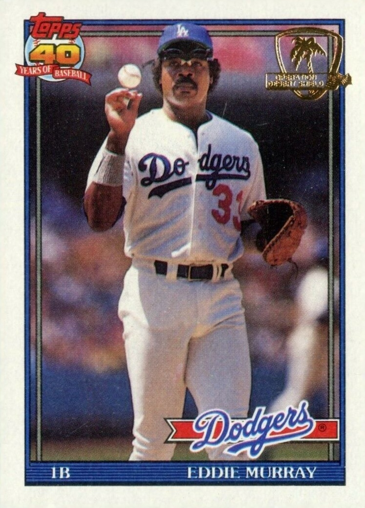 1991 Topps Desert Shield Eddie Murray #590 Baseball Card