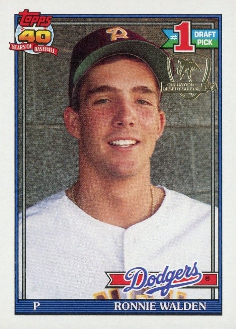 1991 Topps Desert Shield Ronnie Walden #596 Baseball Card