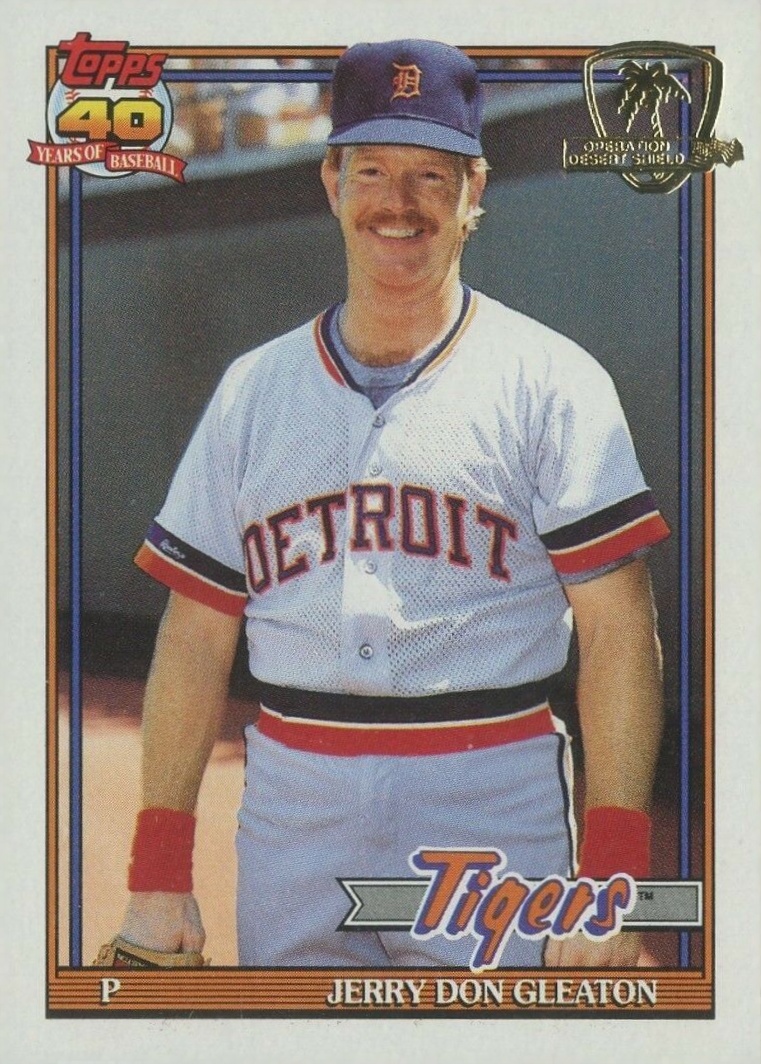 1991 Topps Desert Shield Jerry Don Gleaton #597 Baseball Card