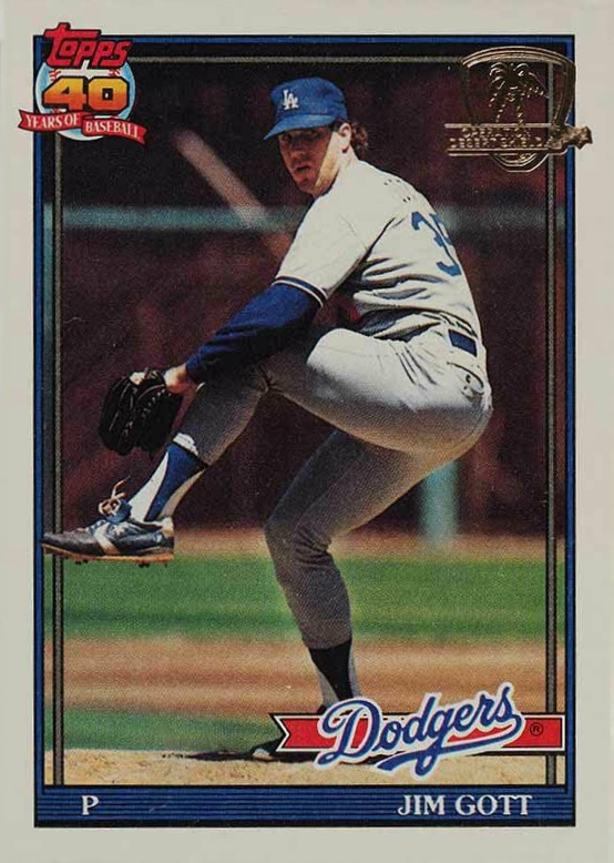 1991 Topps Desert Shield Jim Gott #606 Baseball Card