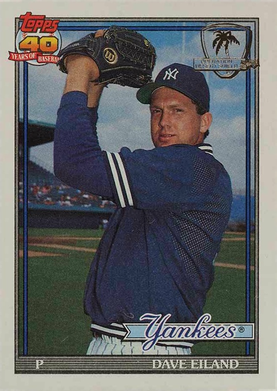 1991 Topps Desert Shield Dave Eiland #611 Baseball Card