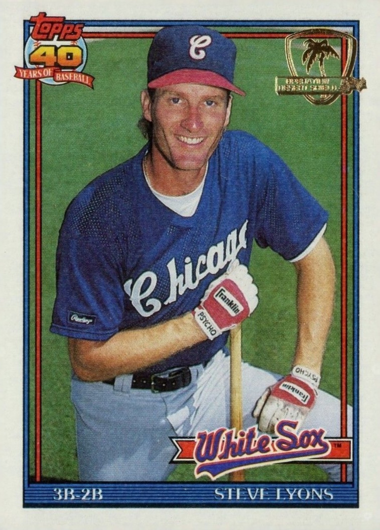 1991 Topps Desert Shield Steve Lyons #612 Baseball Card