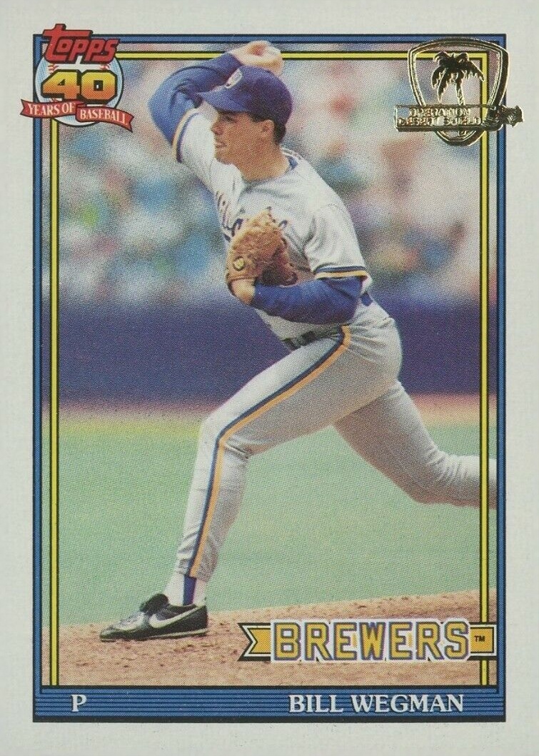 1991 Topps Desert Shield Bill Wegman #617 Baseball Card