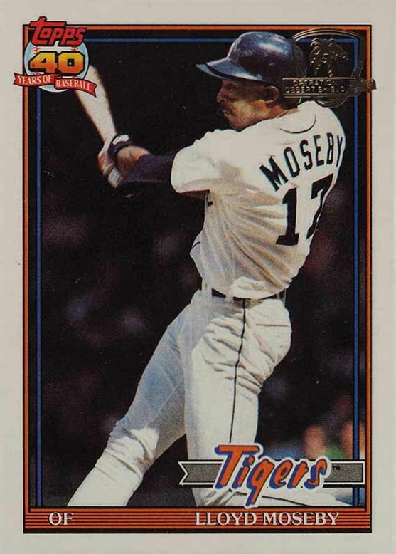 1991 Topps Desert Shield Lloyd Moseby #632 Baseball Card