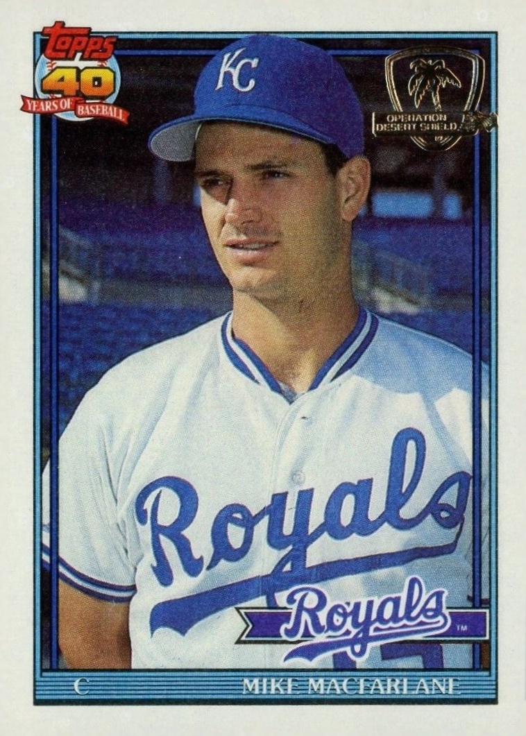1991 Topps Desert Shield Mike Macfarlane #638 Baseball Card