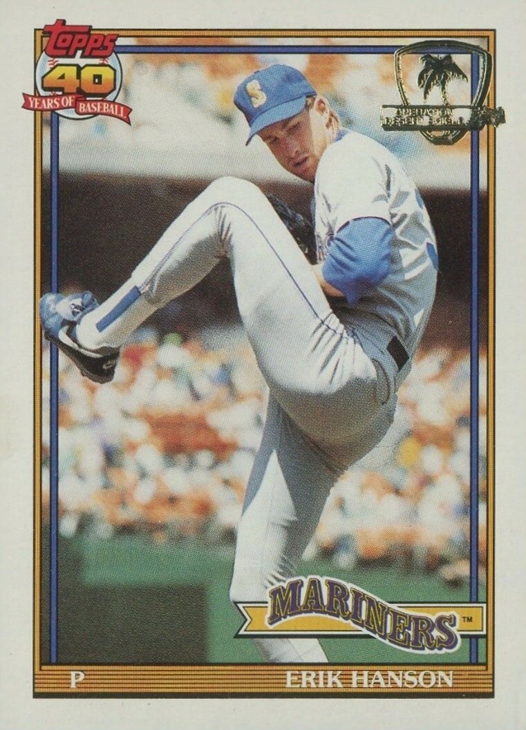 1991 Topps Desert Shield Erik Hanson #655 Baseball Card
