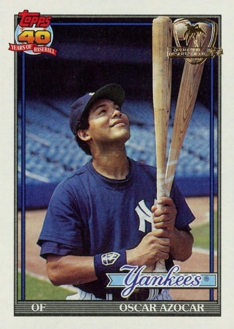 1991 Topps Desert Shield Oscar Azocar #659 Baseball Card