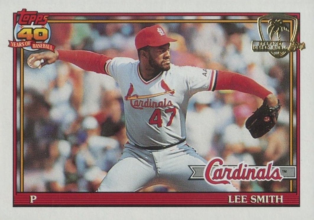 1991 Topps Desert Shield Lee Smith #660 Baseball Card