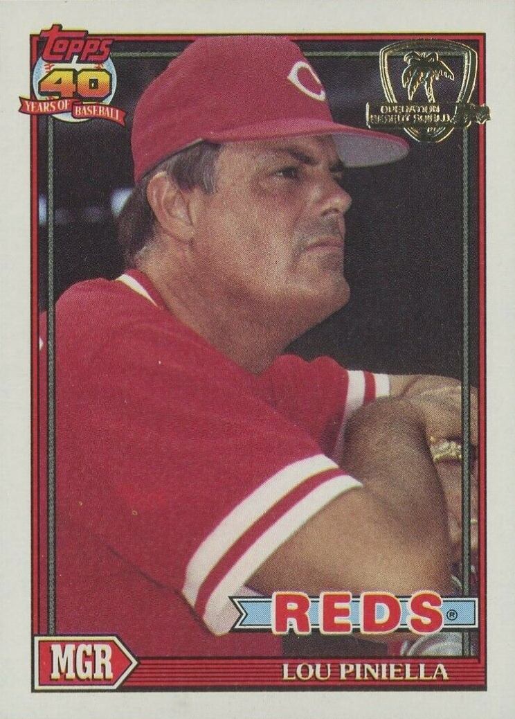 1991 Topps Desert Shield Lou Piniella #669 Baseball Card