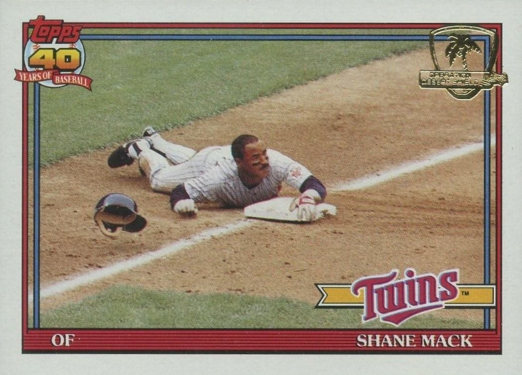 1991 Topps Desert Shield Shane Mack #672 Baseball Card