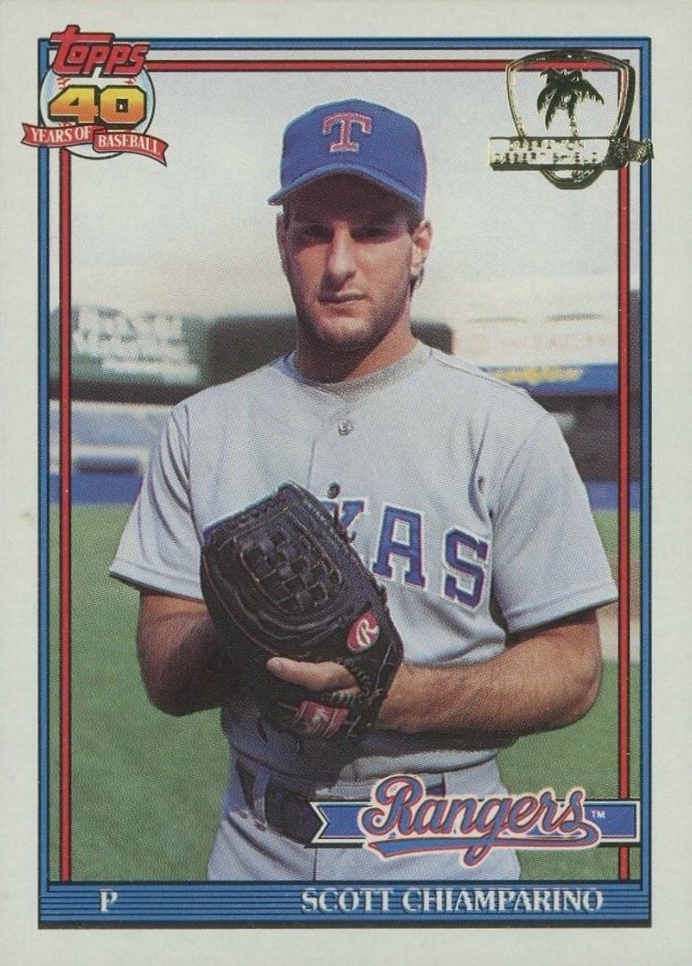 1991 Topps Desert Shield Scott Chiamparino #676 Baseball Card