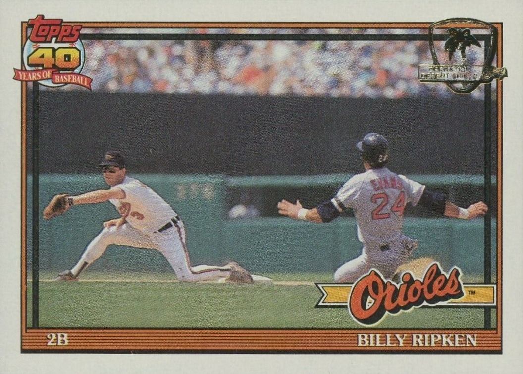 1991 Topps Desert Shield Billy Ripken #677 Baseball Card