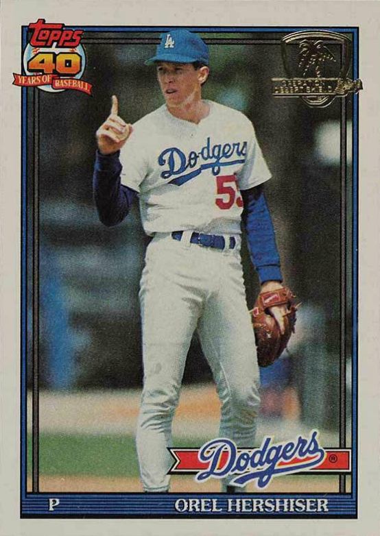 1991 Topps Desert Shield Orel Hershiser #690 Baseball Card