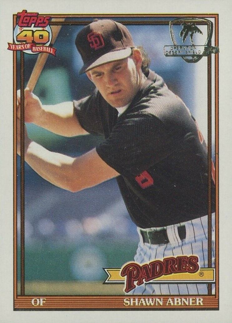 1991 Topps Desert Shield Shawn Abner #697 Baseball Card
