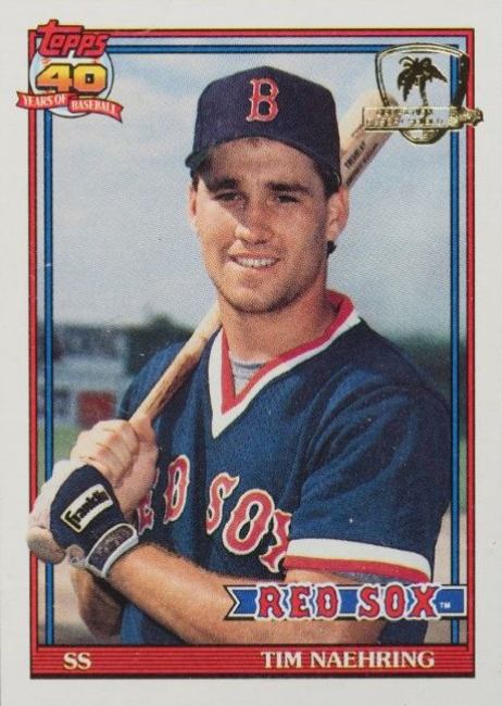 1991 Topps Desert Shield Tim Naehring #702 Baseball Card