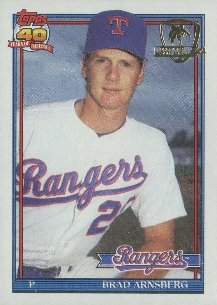 1991 Topps Desert Shield Brad Arnsberg #706 Baseball Card