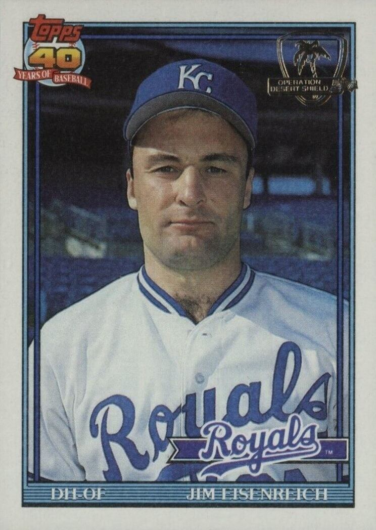 1991 Topps Desert Shield Jim Eisenreich #707 Baseball Card