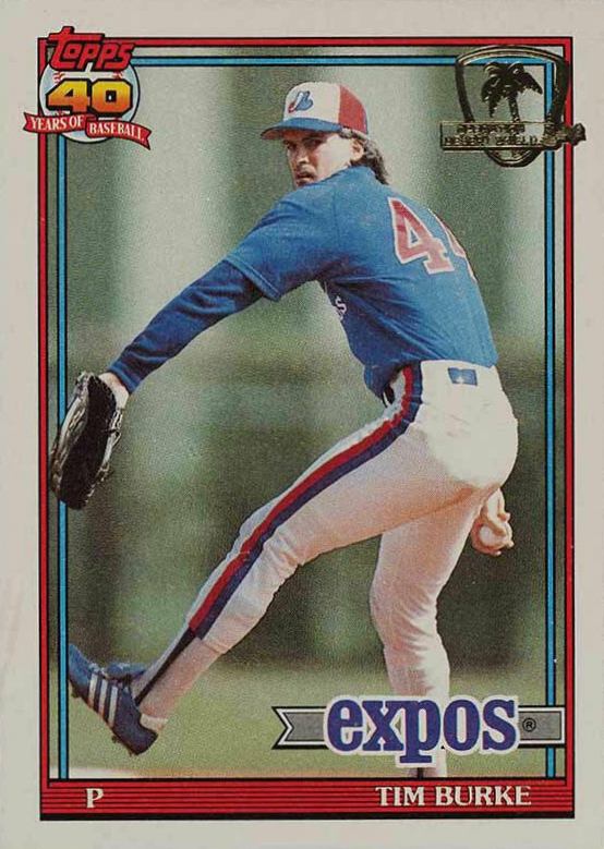 1991 Topps Desert Shield Tim Burke #715 Baseball Card