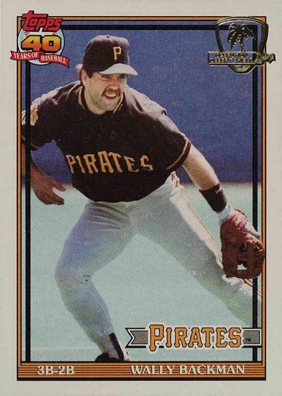 1991 Topps Desert Shield Wally Backman #722 Baseball Card