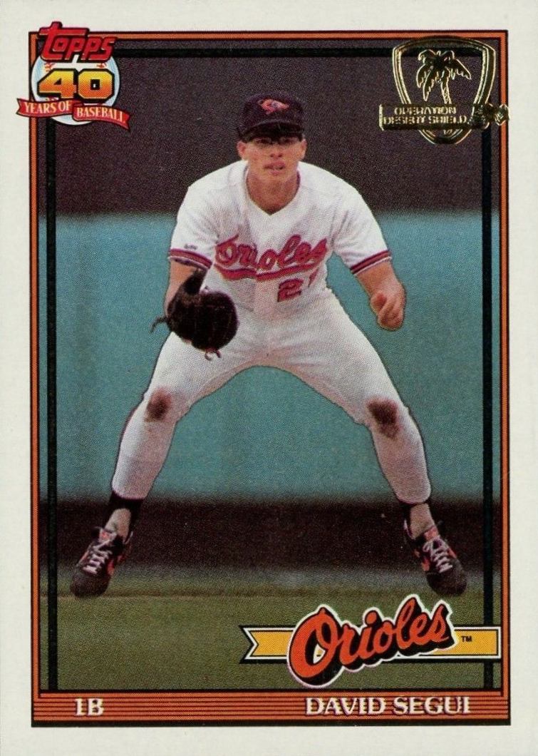 1991 Topps Desert Shield David Segui #724 Baseball Card