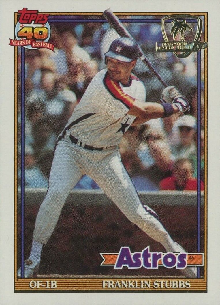 1991 Topps Desert Shield Franklin Stubbs #732 Baseball Card