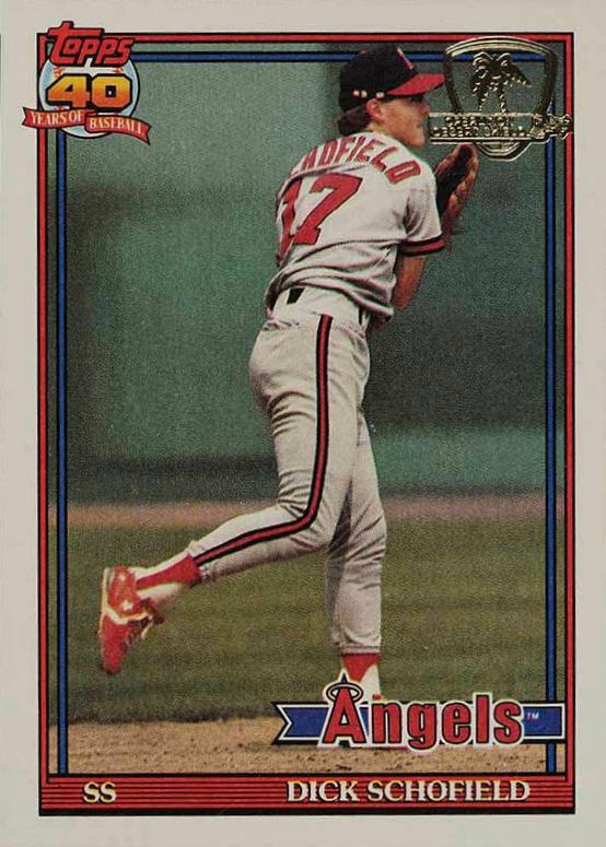 1991 Topps Desert Shield Dick Schofield #736 Baseball Card