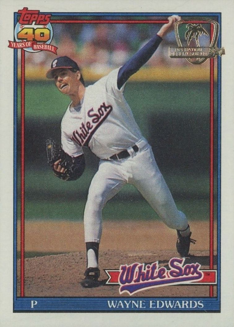 1991 Topps Desert Shield Wayne Edwards #751 Baseball Card