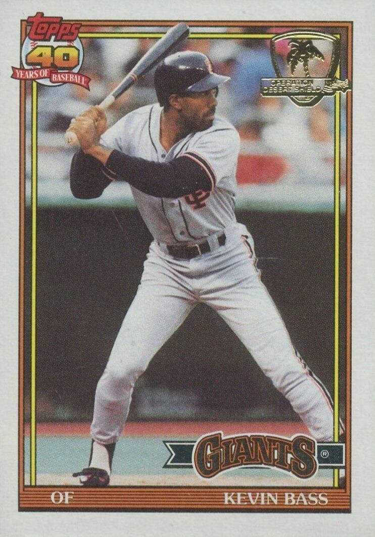 1991 Topps Desert Shield Kevin Bass #752 Baseball Card