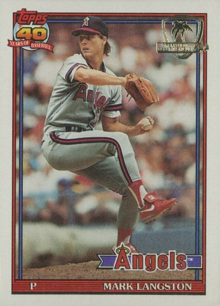 1991 Topps Desert Shield Mark Langston #755 Baseball Card