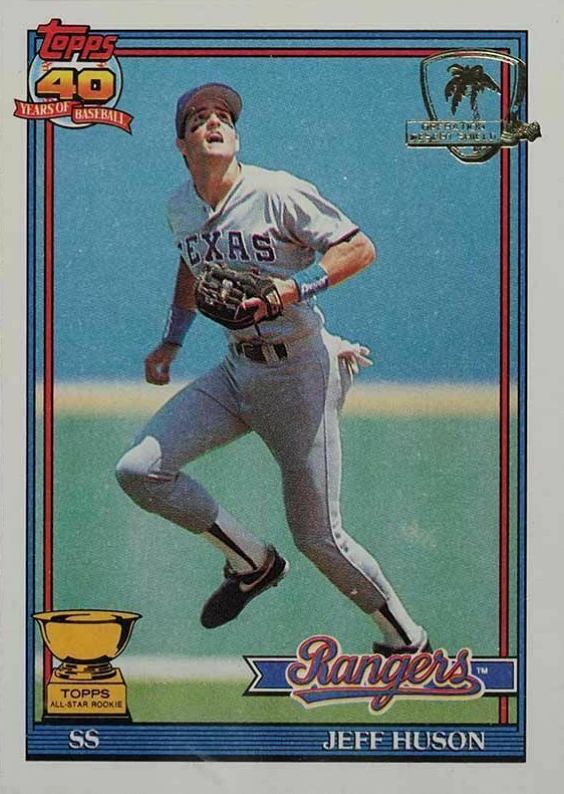 1991 Topps Desert Shield Jeff Huson #756 Baseball Card