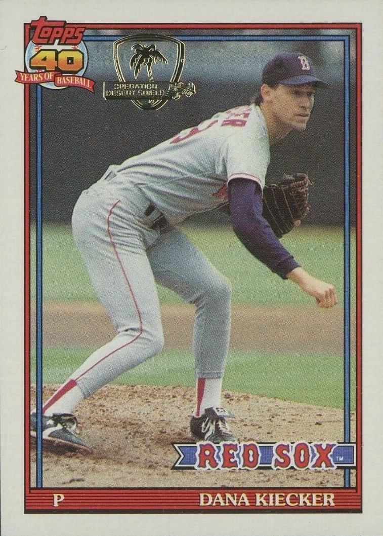 1991 Topps Desert Shield Dana Kiecker #763 Baseball Card