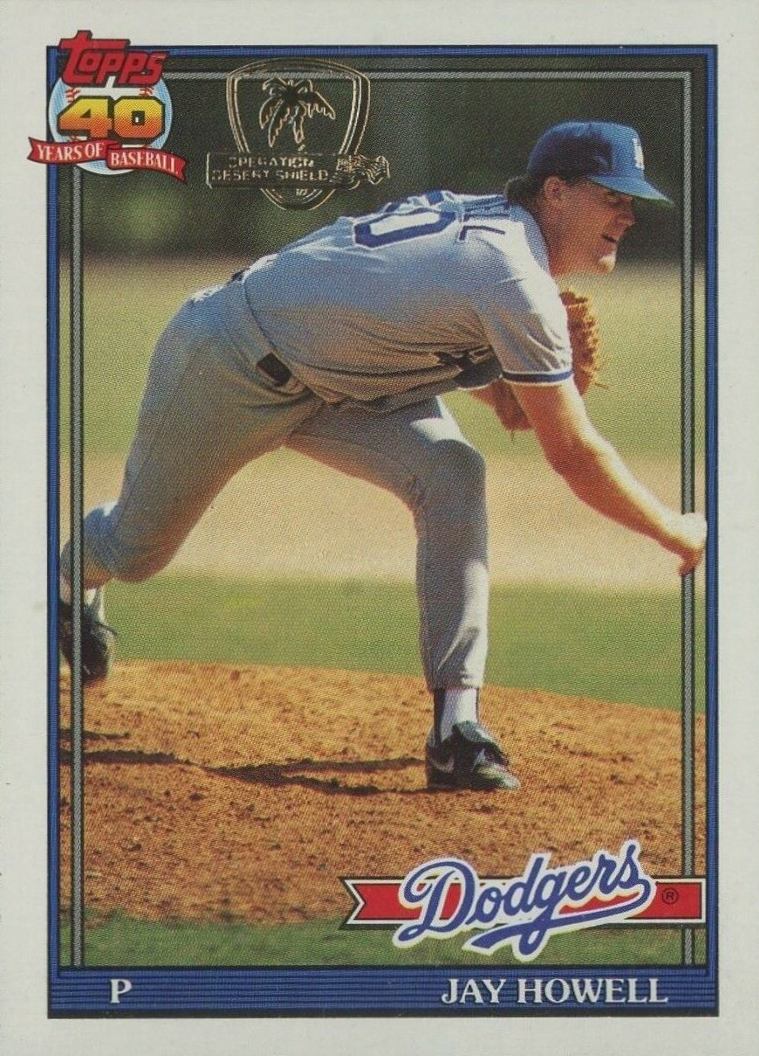 1991 Topps Desert Shield Jay Howell #770 Baseball Card