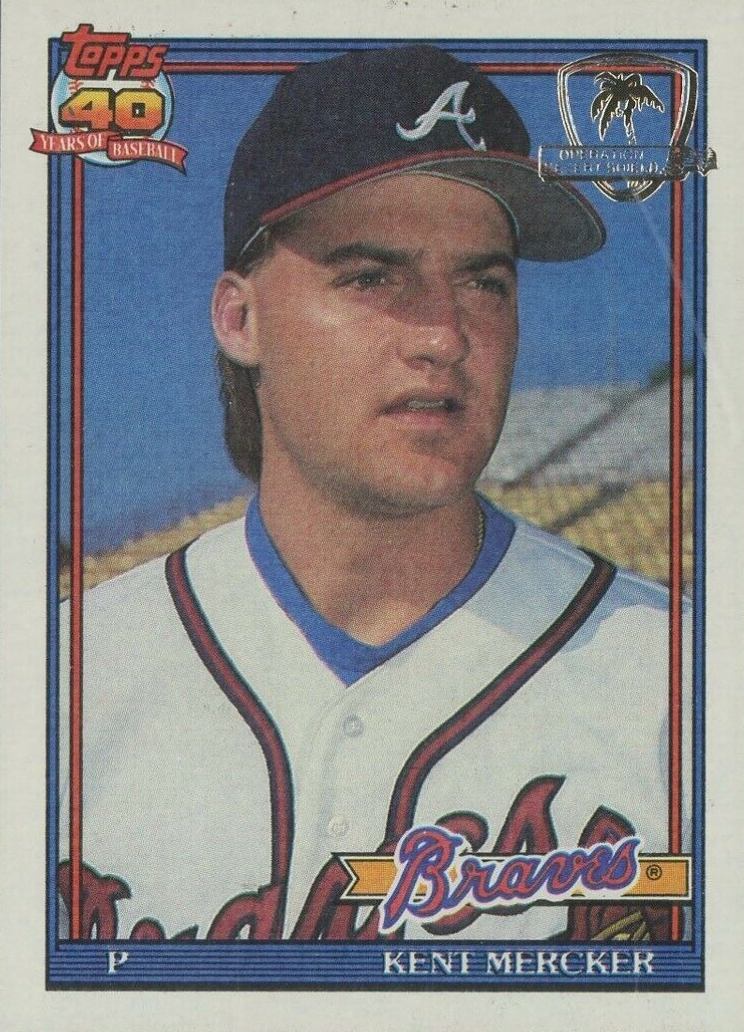1991 Topps Desert Shield Kent Mercker #772 Baseball Card