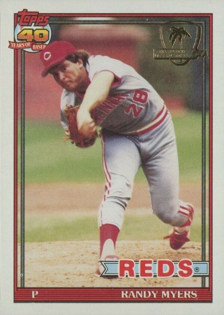 1991 Topps Desert Shield Randy Myers #780 Baseball Card