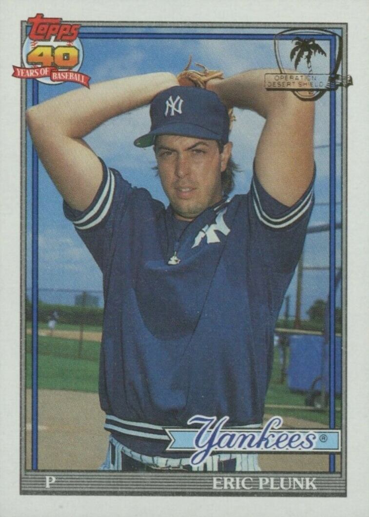 1991 Topps Desert Shield Eric Plunk #786 Baseball Card